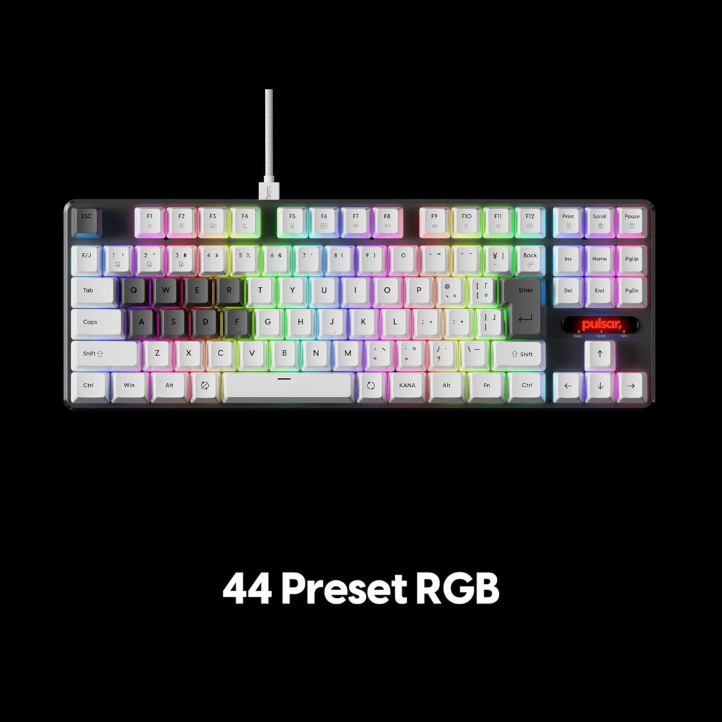 PCMK 2HE TKL RGBライティング対応で美しい発光